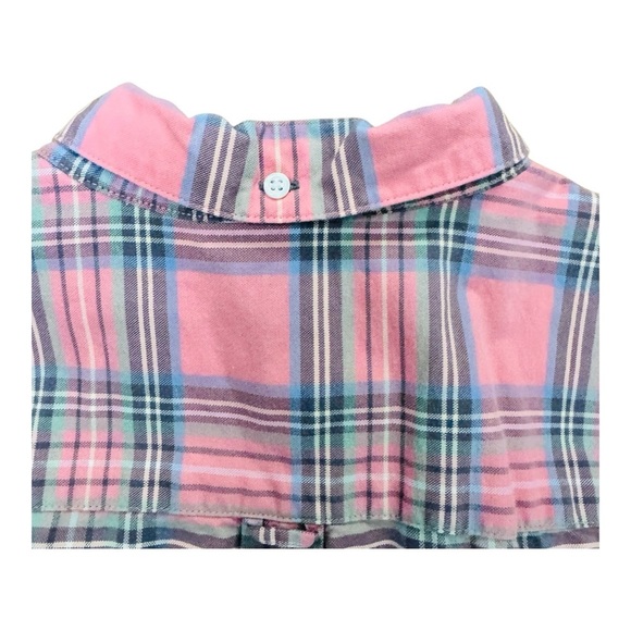 L.L. Bean Vibrant Pink and Blue Button Down Shirt - Picture 3 of 5